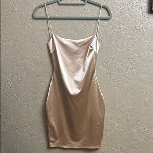 Chic Champagne Satin Dress